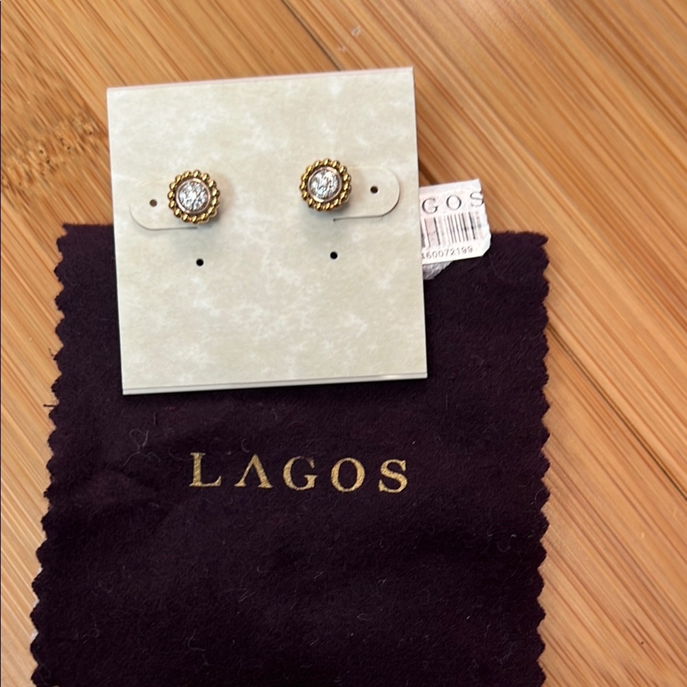 LAGOS Gold Stud Earrings with Classic Elegance